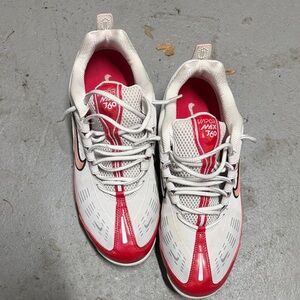 Nike Kids White and Pink Vapor Max 360 Sneakers